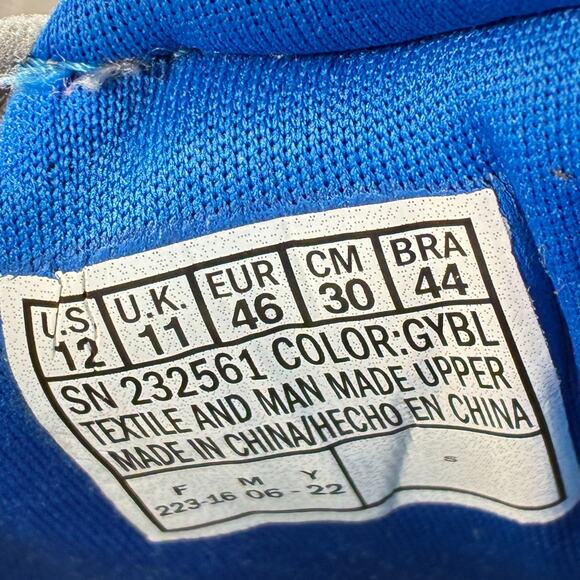 Skechers Air Cushioning Binson Grey Blue Running Shoes 232561 Men's Size 12 - Picture 9 of 10